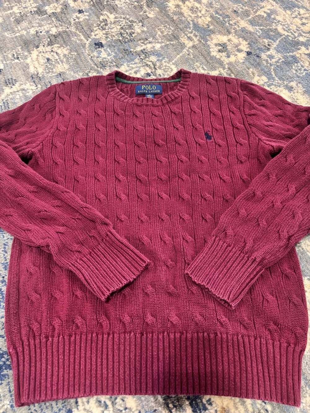 Polo Ralph Lauren boys Cable Knit Sweater Size M